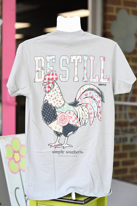 Be Still Chicken Mineral Wash Tee - She Chester