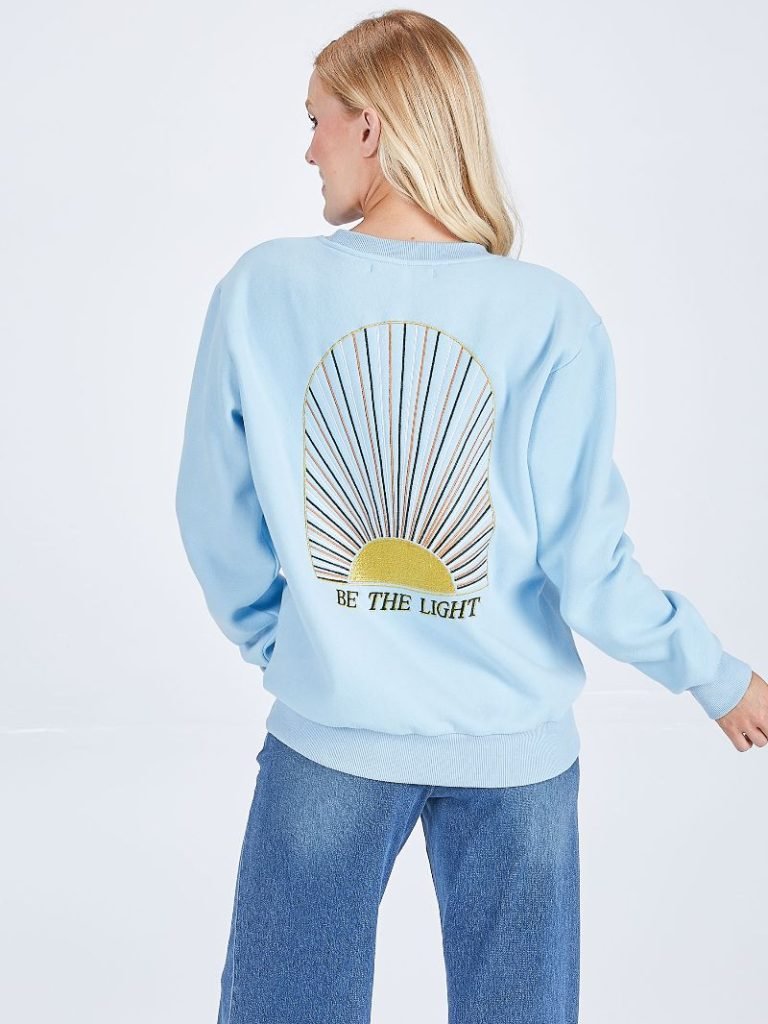 Be The Light Embroidered SS Pullover - She Chester