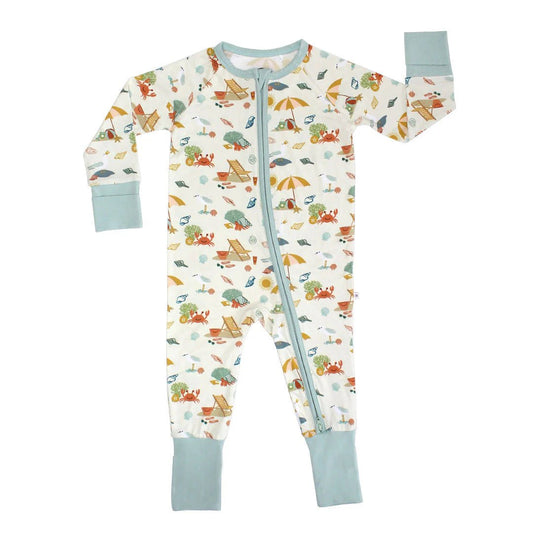 Beach Day Bamboo Convertible Baby Pajama - She Chester