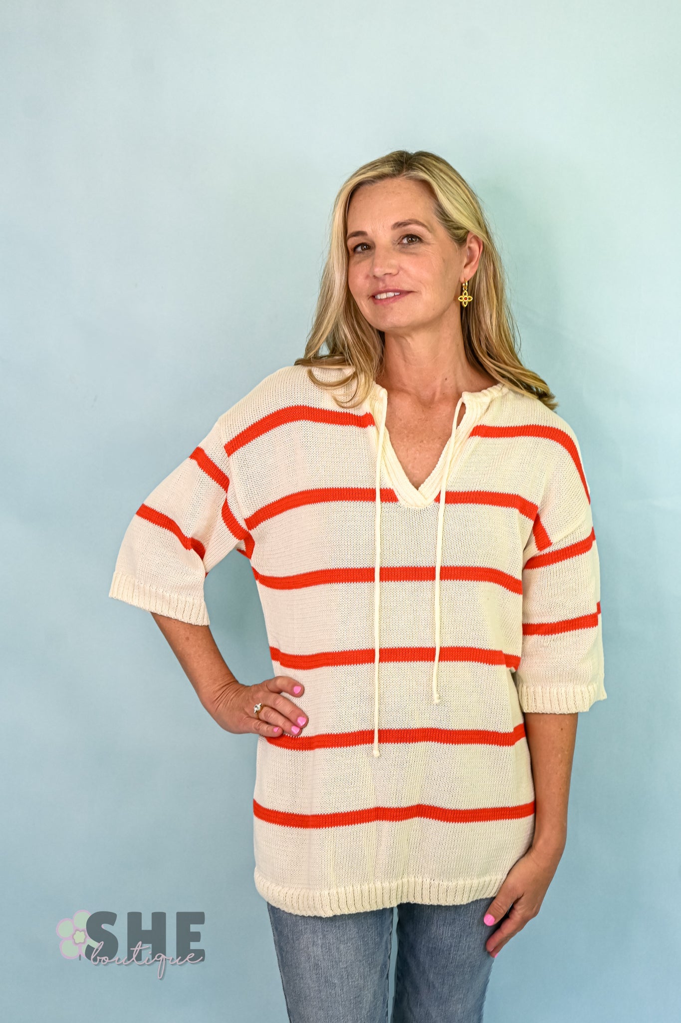 Beach Watcher Short Sleeve Pullover - She Chester