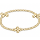 Beaded 4mm Gold Signature Cross 2.5mm Gold Bracelet - She Chester