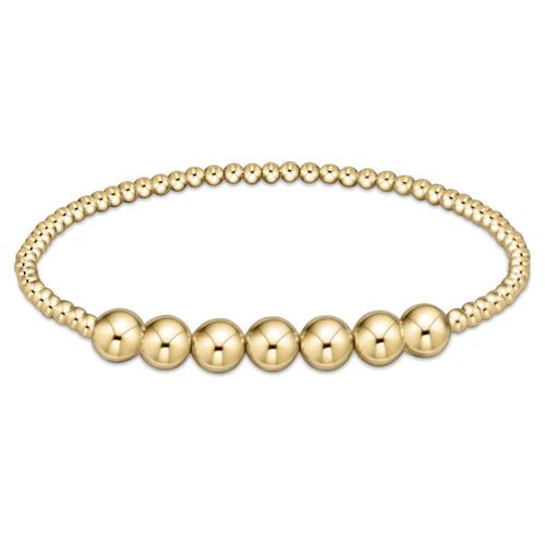 Beaded Bliss Gold 6MM Bracelet - She Chester