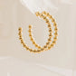 Beaded Classic 1" Hoop 2mm Gold - She Chester