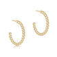 Beaded Classic 1" Hoop 2mm Gold - She Chester