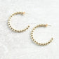 Beaded Classic 1" Hoop 2mm Gold - She Chester