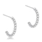 Beaded Classic 1" Hoop 2mm Silver - She Chester