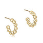 Beaded Classic 1" Hoop 4mm Gold - She Chester