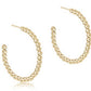Beaded Classic 1.25" Hoop 3mm Gold - She Chester