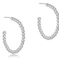 Beaded Classic 1.25 Hoop 4mm Silver - She Chester