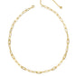 BELLA CHAIN NECKLACE GOLD WHITE CZ - She Chester