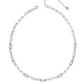 BELLA CHAIN NECKLACE SILVER WHITE CZ - She Chester