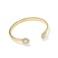 BELLA CUFF BRACELET GOLD WHITE CZ S/M - She Chester