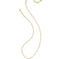 BELLA SHORT PENDANT NECKLACE GOLD WHITE CZ - She Chester