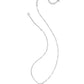 BELLA SHORT PENDANT NECKLACE SILVER WHITE CZ - She Chester