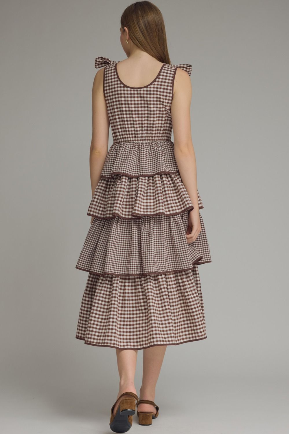 Bennett Brown Plaid Dress - She Chester