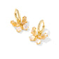 Bianca Butterfly Huggie Earrings Gold Iridescent White Mix - She Chester
