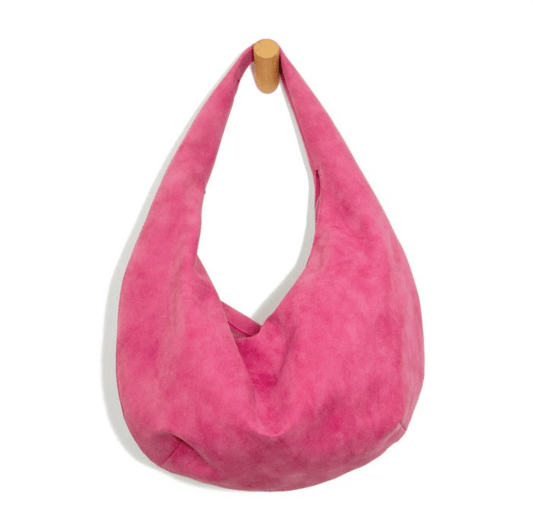 Bianca Fuchsia Soft Crescent Shoulder Bag - She Chester