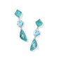 Bianca Linear Earring Rhodium Bright Aqua Mix - She Chester