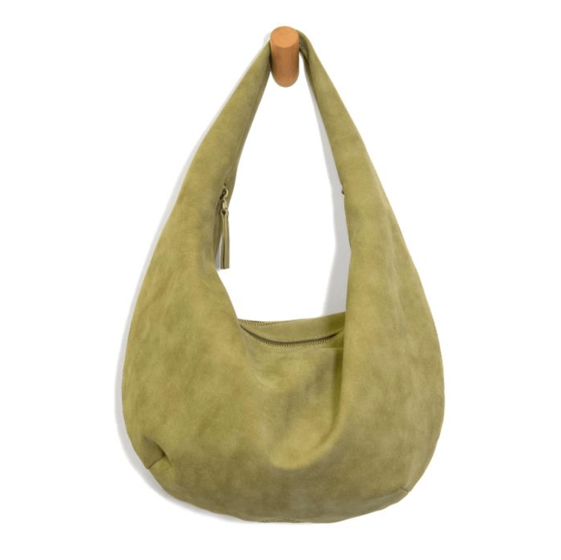 Bianca Sage Soft Crescent Shoulder Bag - She Chester