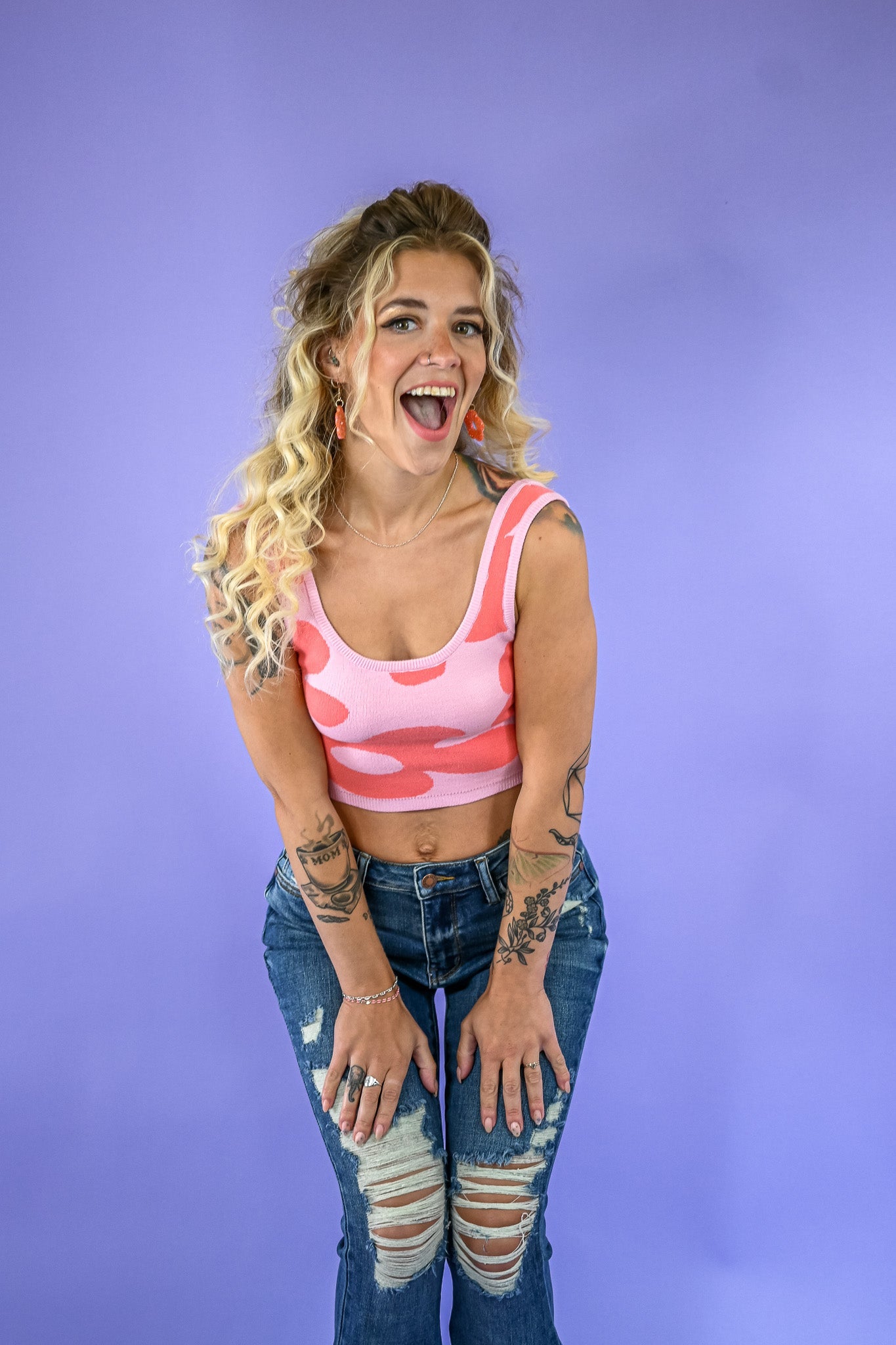 Bikini Bottom Sweater Crop Tank - She Chester