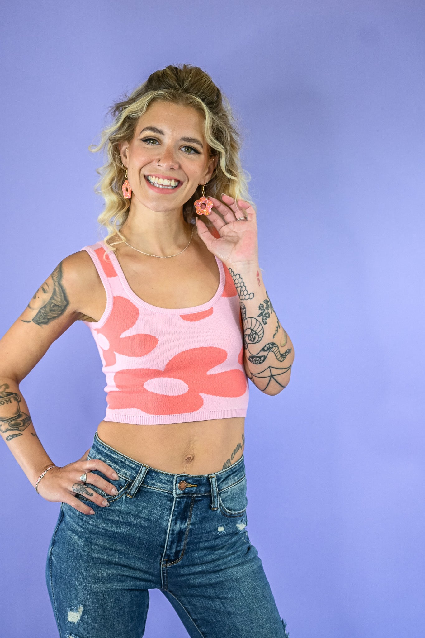 Bikini Bottom Sweater Crop Tank - She Chester