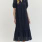 Birdie Navy Lace Maxi Dress - She Chester