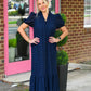 Birdie Navy Lace Maxi Dress - She Chester