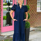Birdie Navy Lace Maxi Dress - She Chester