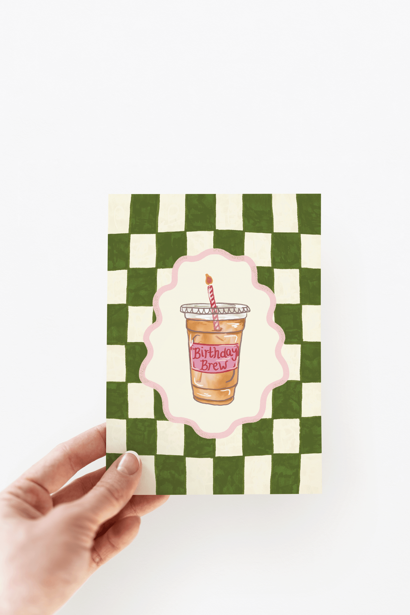 Birthday Brew Iced Coffee Coquette Caffeine Greeting Card - She Chester