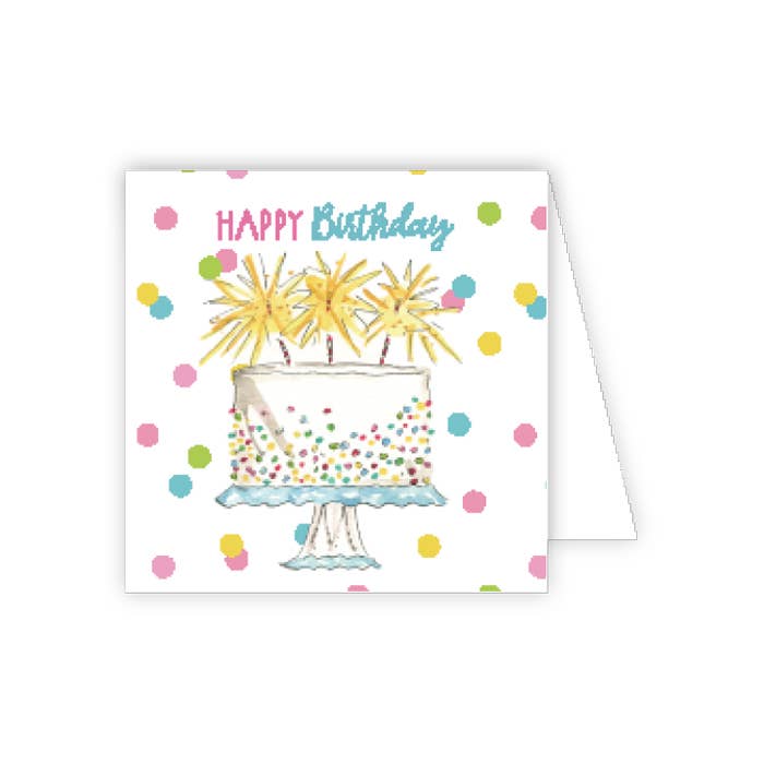 Birthday Cake White Enclosure Card - She Chester