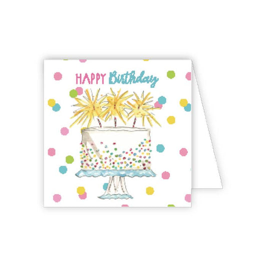 Birthday Cake White Enclosure Card - She Chester
