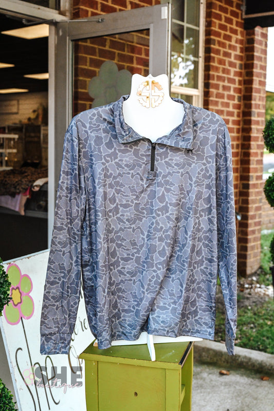 Black Camo Half Zip SS26 - She Chester