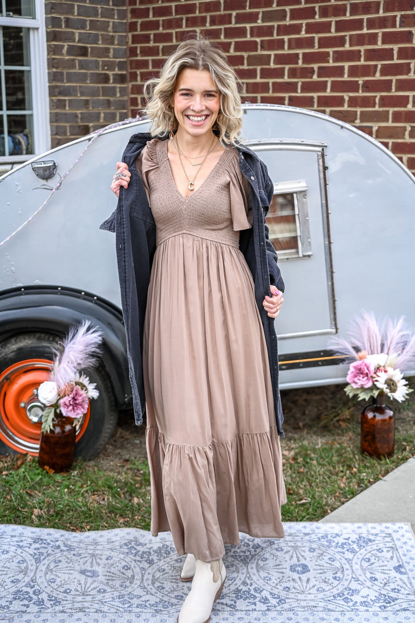 Black Corduroy Duster - She Chester