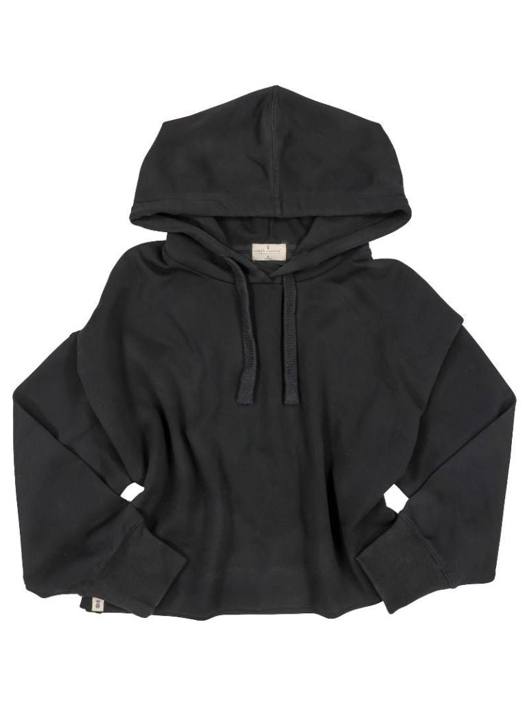 Black Cropped Hoodie - She Chester