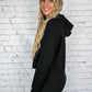 Black Cropped Hoodie - She Chester