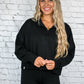 Black Cropped Quarter Zip Pullover - She Chester