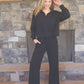 Black Cropped Quarter Zip Pullover - She Chester