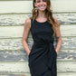 Black Kira Cabo Wrap Dress - She Chester