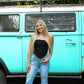 Black Lace Bandana Top - She Chester