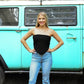 Black Lace Bandana Top - She Chester