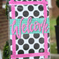 Black Polka Dot Gingham Welcome Garden Glam - She Chester