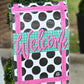 Black Polka Dot Gingham Welcome Garden Glam - She Chester