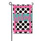 Black Polka Dot Gingham Welcome Garden Glam - She Chester