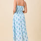 Blaire Blue Flower Midi Dress - She Chester