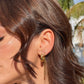 Blakely Hammered Mini Hoop Gold Earring - She Chester