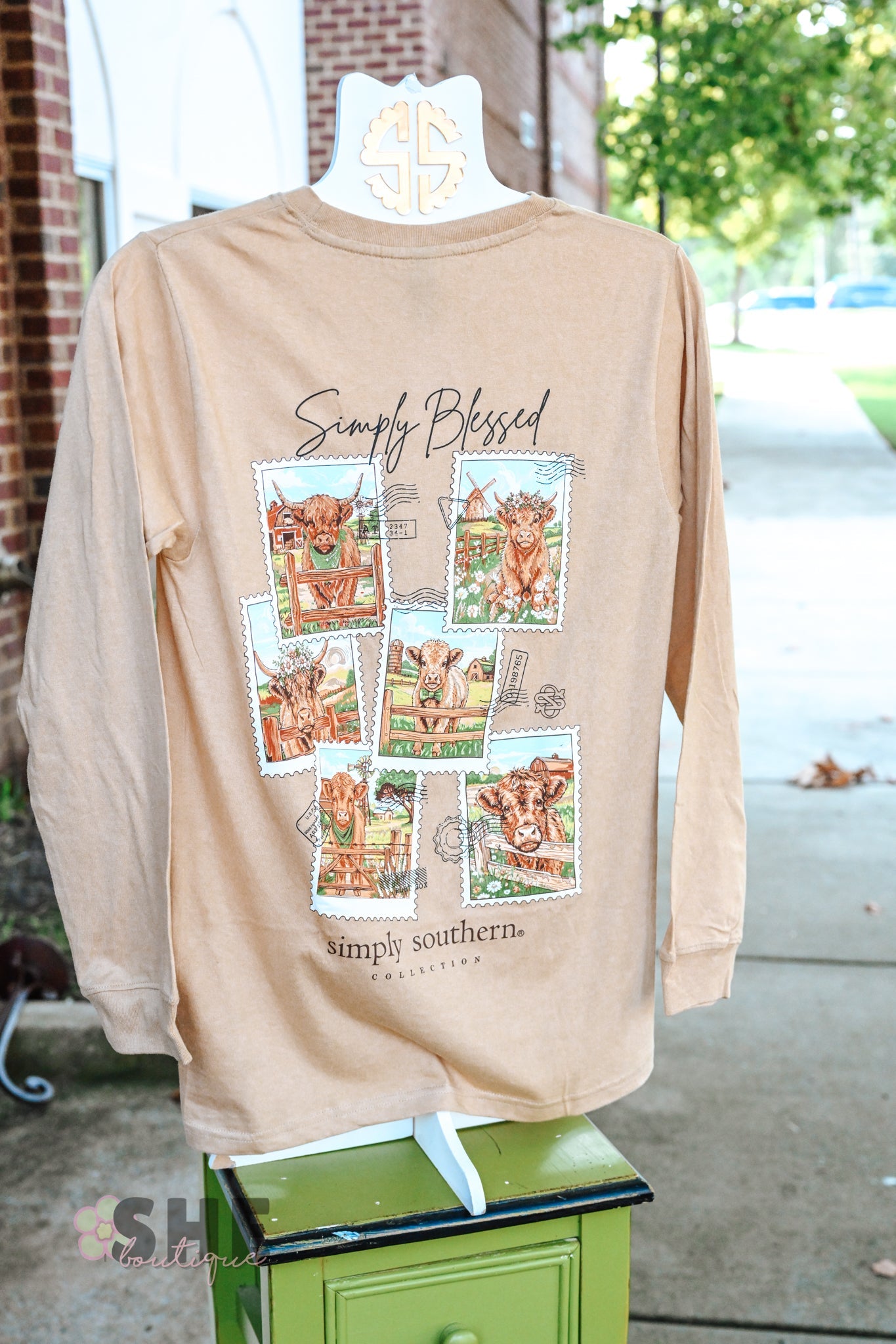 Blessed Heffer Stamps LS Tee - She Chester
