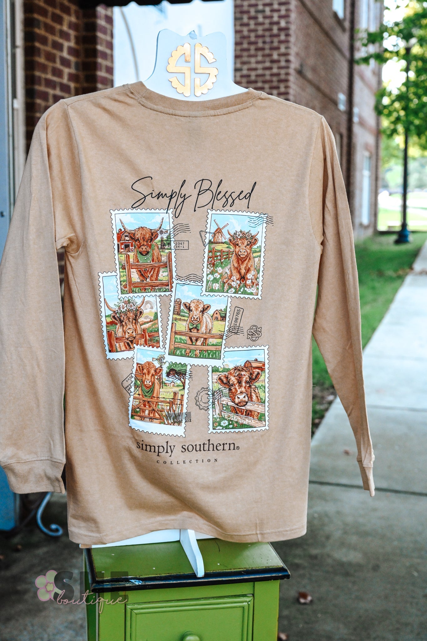 Blessed Heffer Stamps LS Tee - She Chester