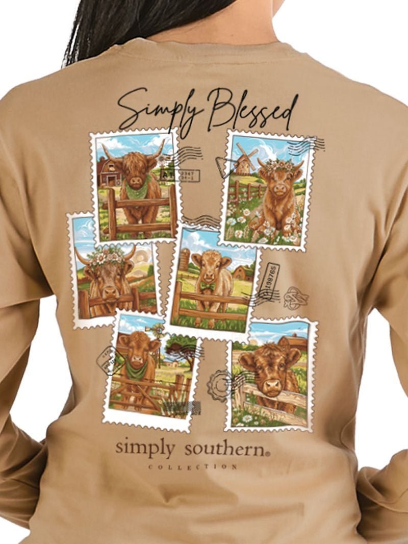 Blessed Heffer Stamps LS Tee - She Chester