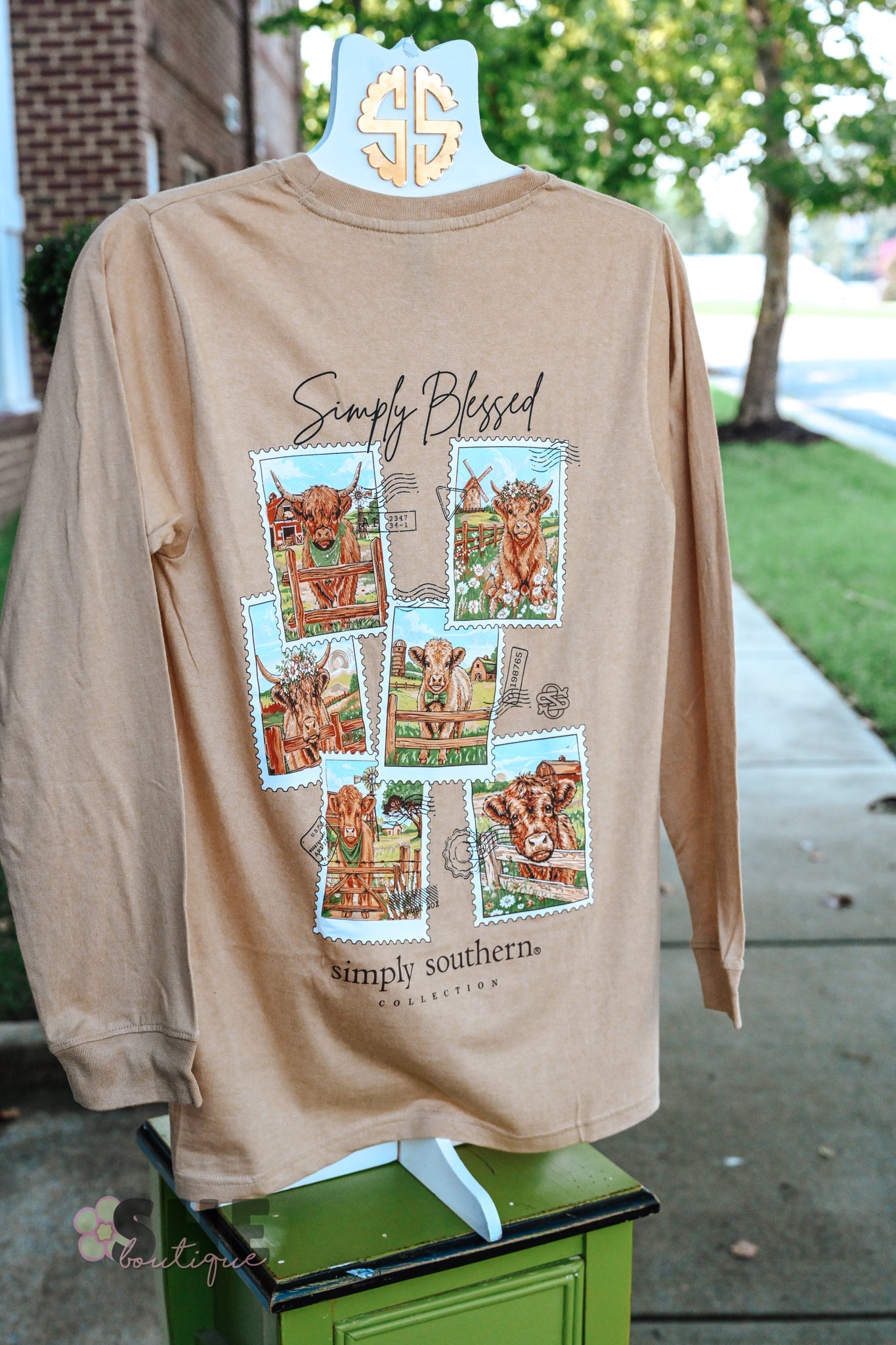 Blessed Heffer Stamps LS Tee - She Chester