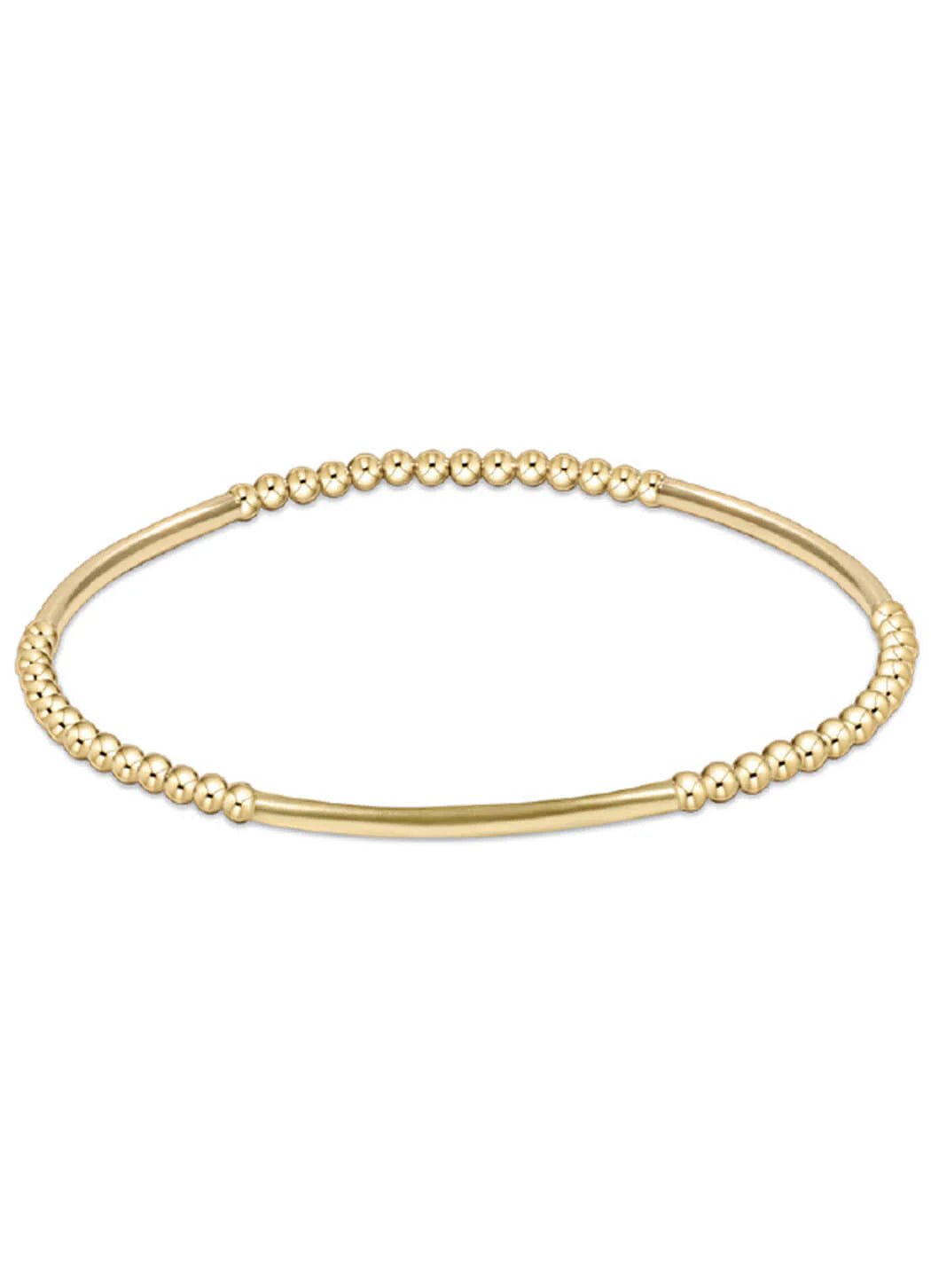 Bliss Bar Gold Pattern 2.5mm Bead Bracelet - She Chester